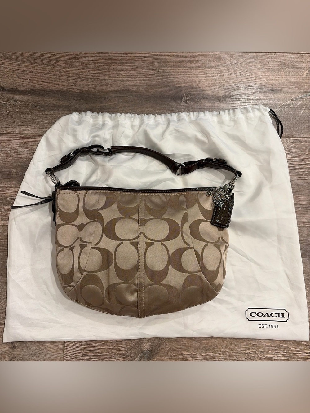 Authentic Coach Satin Soho Hobo Bag 12675